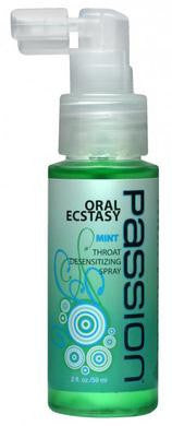 Oral Ecstasy Mint Flavored  Deep Throat Numbing Spray - 2 Oz.