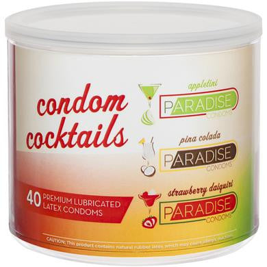 Paradise Condom Cocktails  - 40 Count Jar