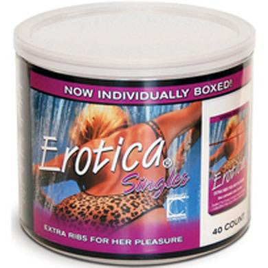 Erotica Condoms 40 Count Jar