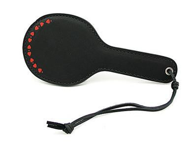 Small Pocket Paddle with Heart Inlay Black