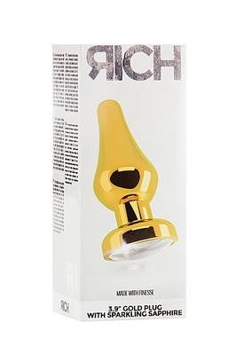 Rich R1 Gold Plug - 3.9 Inch - Clear Sapphire