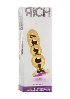 Rich R10 Gold Plug - 4.9 Inch - Purple Sapphire