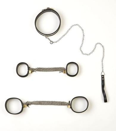 5-Piece Steel Band Bondage Set - Large