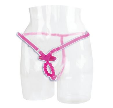 7-Function Silicone Love Rider Lover's Thong - Pink