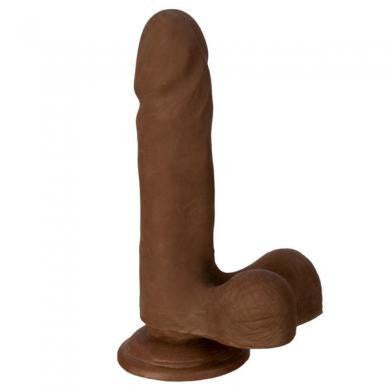 Pure Skin Player Dong With Suction Cup 5.25-inch -  Brown