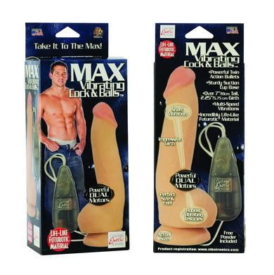 Max Vibrating Cock And Balls - Natural