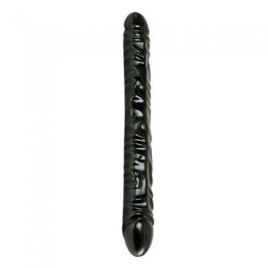 Black Jack Veined Double Dong 18-inch - Black