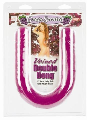 Veined Double Dong 17-inch - Grape