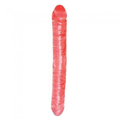 Translucence Veined Double Dong 18-inch - Red