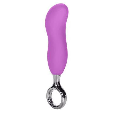 Curve It Up Pliable Silicone  Probe with Designer Pull Ring - Purple