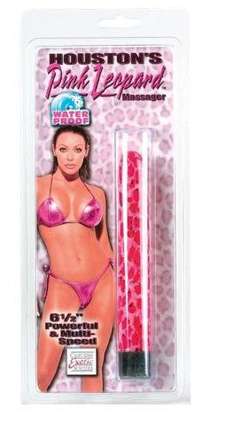 Houston's Pink Leopard Massager 6.5-inch - Pink