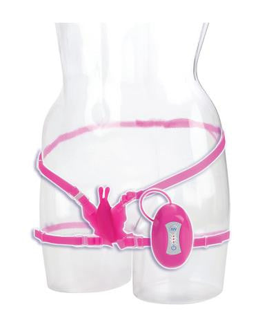 7-Function Silicone Love Rider Butterfly Kiss - Pink