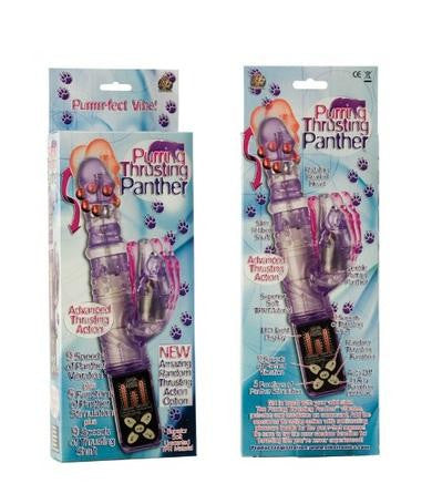 Purring Thrusting Panther Stimulator - Purple