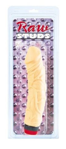 Raw Studs - Super Veined Vibrator 8-inch - Ivory