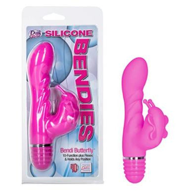 Silicone Bendies Bendi Butterf Butterfly Pink