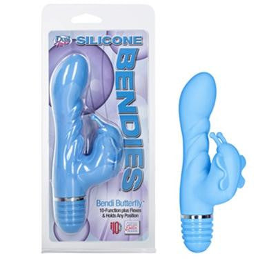 Silicone Bendies Bendi Butterf Butterfly Blue