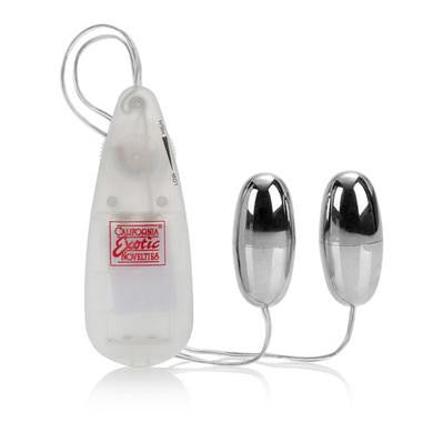 Pocket Exotics Vibrating Double Bullets -Silver