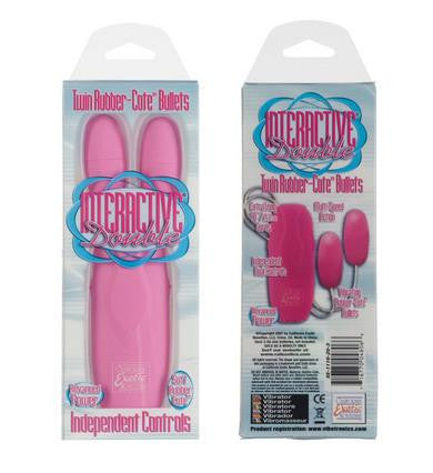 Interactive Double Slim And Super Slim Rubber Cote Duo - Pink