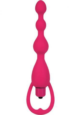 Silicone Vibrating Pleasure Beads - Pink