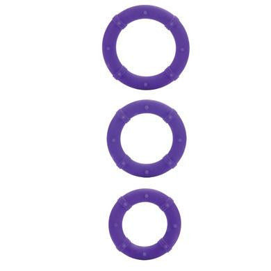 Posh Silicone Love Rings -  Purple