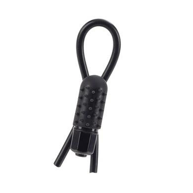 10-Function Vibrating Silicone Stud Lasso - Black