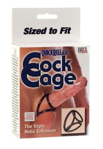 Quick Release Cock Cage Triple Helix Enhancer