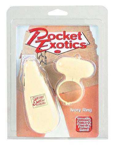 Pocket Exotics Vibrating Love Ring - Ivory