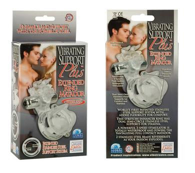 Vibrating Support Plus Extended Ring Matador - Clear