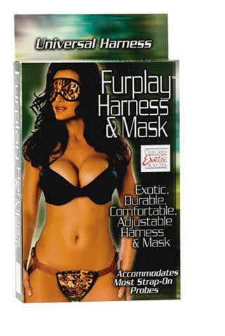 Furplay Harness And Mask - Brown Tiger