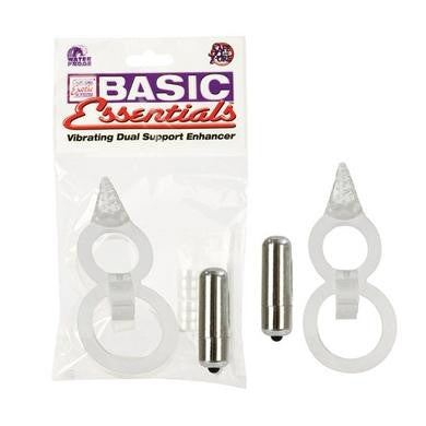 Basic Essentials Vibrating Dual Support Enhancer - Clear