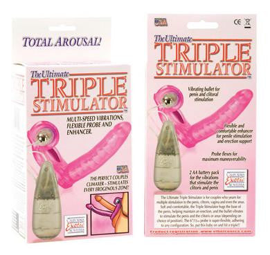 The Ultimate Triple Stimulator Flexible Dong With Cock Ring