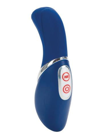 7-Function Silicone Luxe Empower Massager - Blue