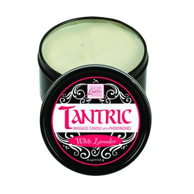 Tantric Soy Massage Candle With Pheromones - White