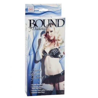 Bound By Diamonds - Garter Skirt With G-String - Black