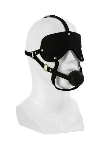 Lover's Advanced Headgear With Ball Gag - Black