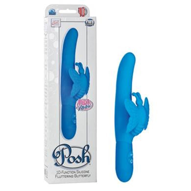 Posh 10-function Silicone  Fluttering Butterfly - Blue