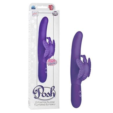 Posh 10-function Silicone  Fluttering Butterfly - Purple