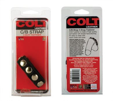 Colt Leather Adjustable Cock And Ball Strap - 5 Snap