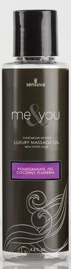 Me and You Massage Oil -  Pomegranate Fig Coconut  Plumeria - 4.2 Oz.