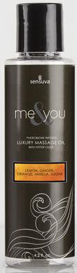 Me and You Massage Oil - Lemon  Ginger Orange Vanilla Sugar  - 4.2 Oz.