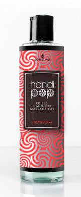 Handi Pop Handjob Massage  Gel - Strawberry - 4.2 Oz.