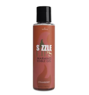 Sizzle Lips Warming Edible Gel  - Strawberry - 4.2 Oz.