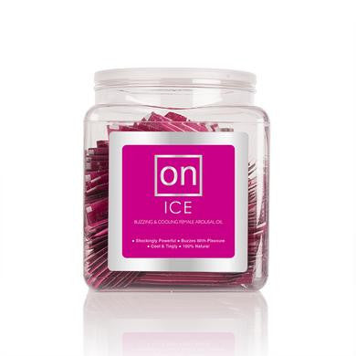 On Ice Buzzing & Cooling Female Arousal Oil - 75 Piece Ampoule Fishbowl