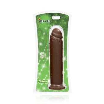 9 Inch Cock with Suction - Brown