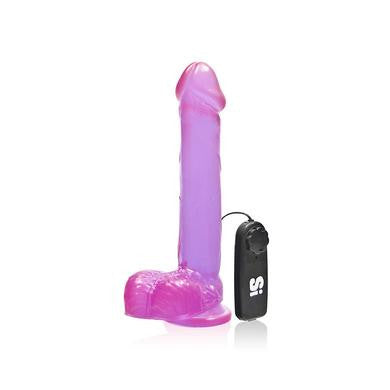 9" Cock W-balls, Egg, & Suction - Purple