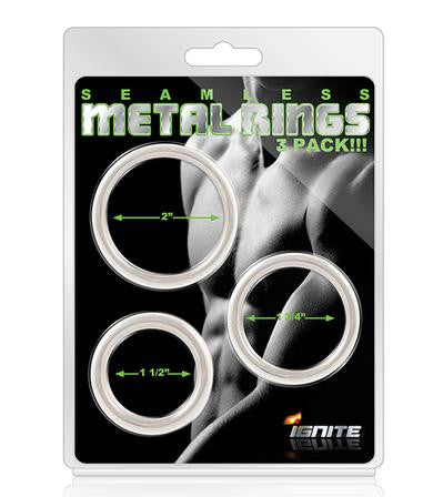 Seamless Metal Rings - 3 Pack