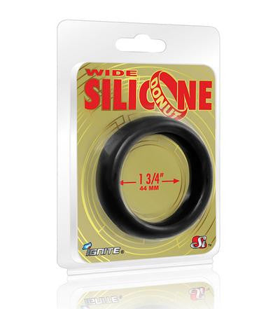 Wide Silicone Donut - Black - 1.75-Inch Diameter