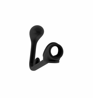 No.3 Butt Plug with Cockring - Black