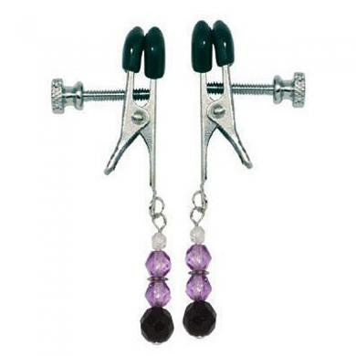 Purple Beaded Clamps- Adjustable Broad Tip