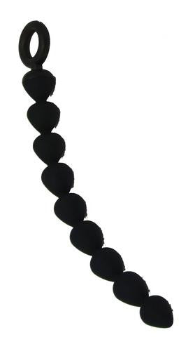 Sex and Mischief Black  Silicone Anal Beads